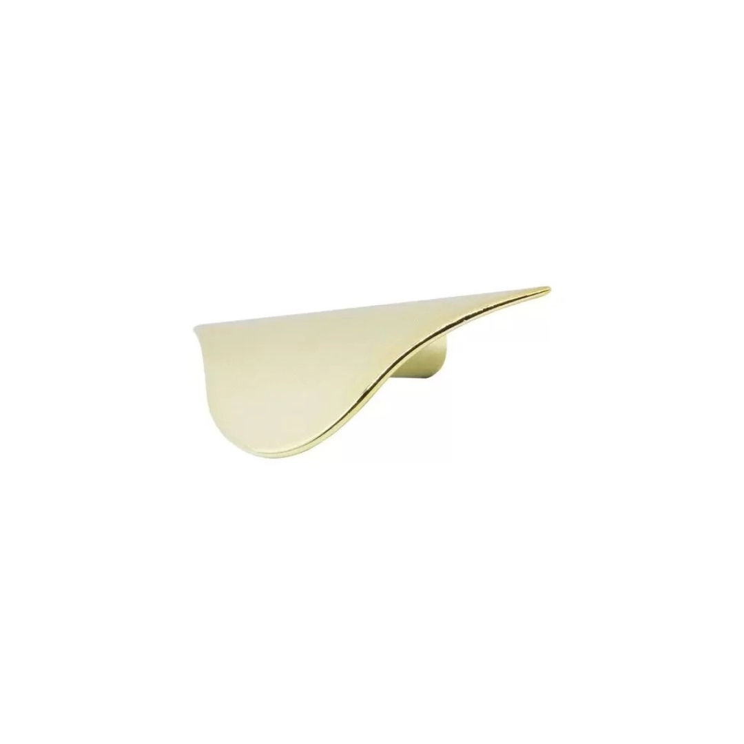 Puxador Soneto Concha Zamac 60mm - Dourado Brilho