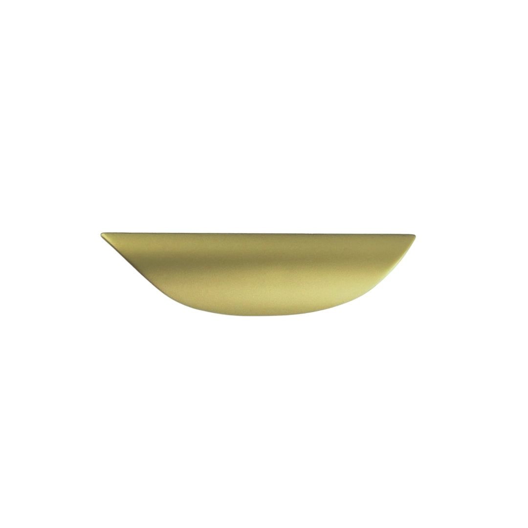 Puxador Soneto Concha Zamac 104mm - Dourado Fosco