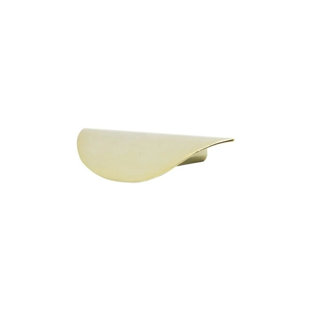 Puxador Soneto Concha Zamac 104mm - Dourado Brilho