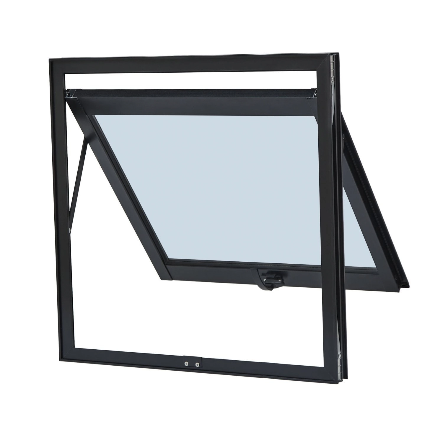 Janela De Aluminio Maxim-ar 60x60cm Sem Grade E Com Vidro Liso Cristal Ramassol Branco