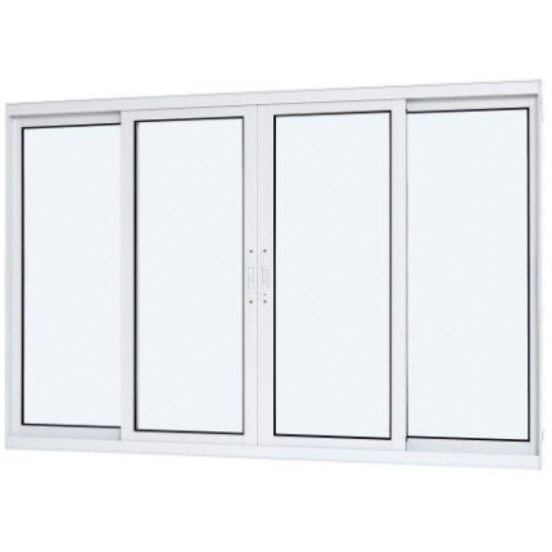 Janela De Alumínio 04 Folhas Branca Master - 100x200