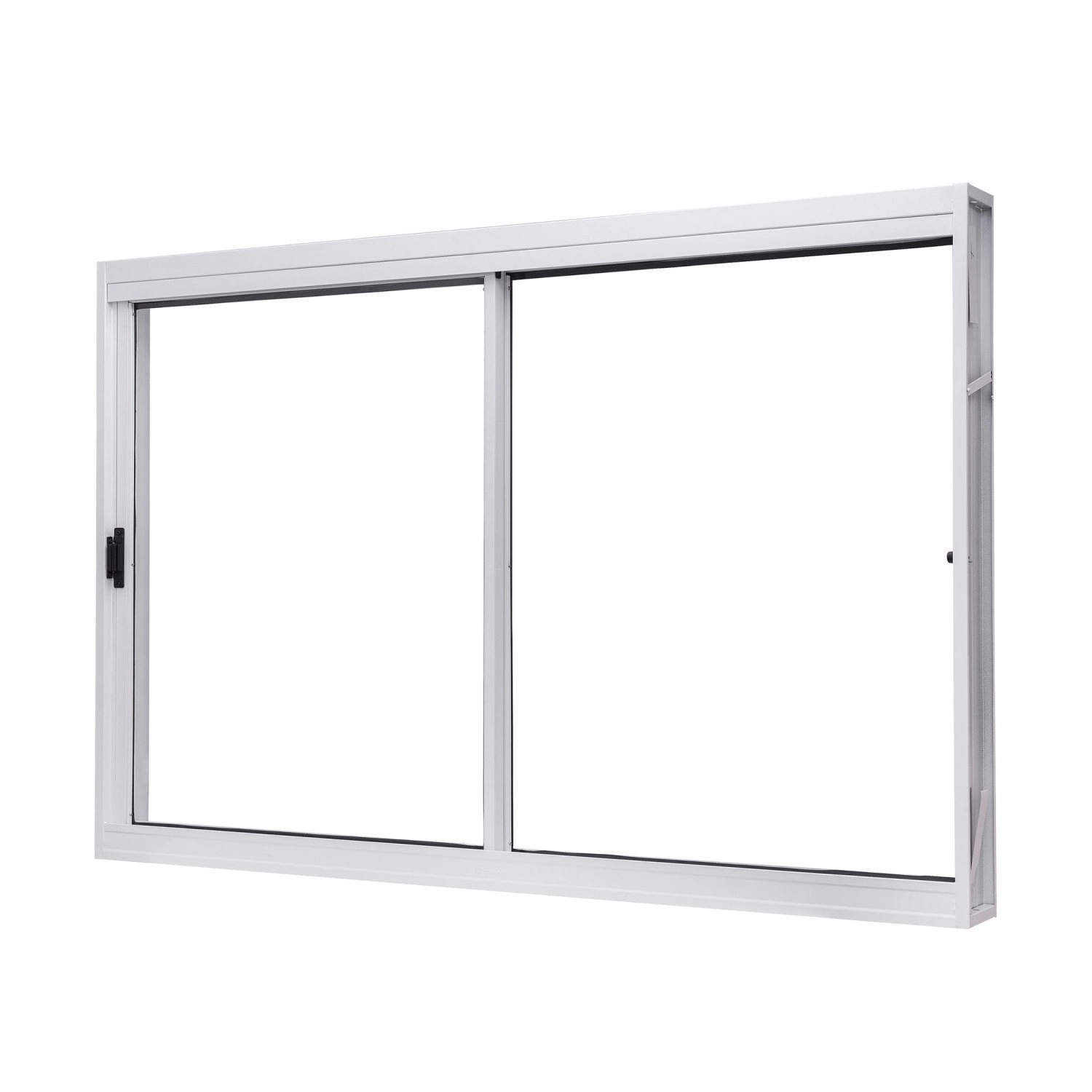 Janela De Aço De Correr Lateral 100x120cm 2 Folhas Vidro Liso Unic Sol Ramassol Branco