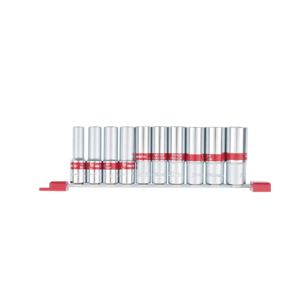 Jogo Soquete Longo Sextavado Enc. 1/2" - 10 A 22mm (10pcs) Mtx