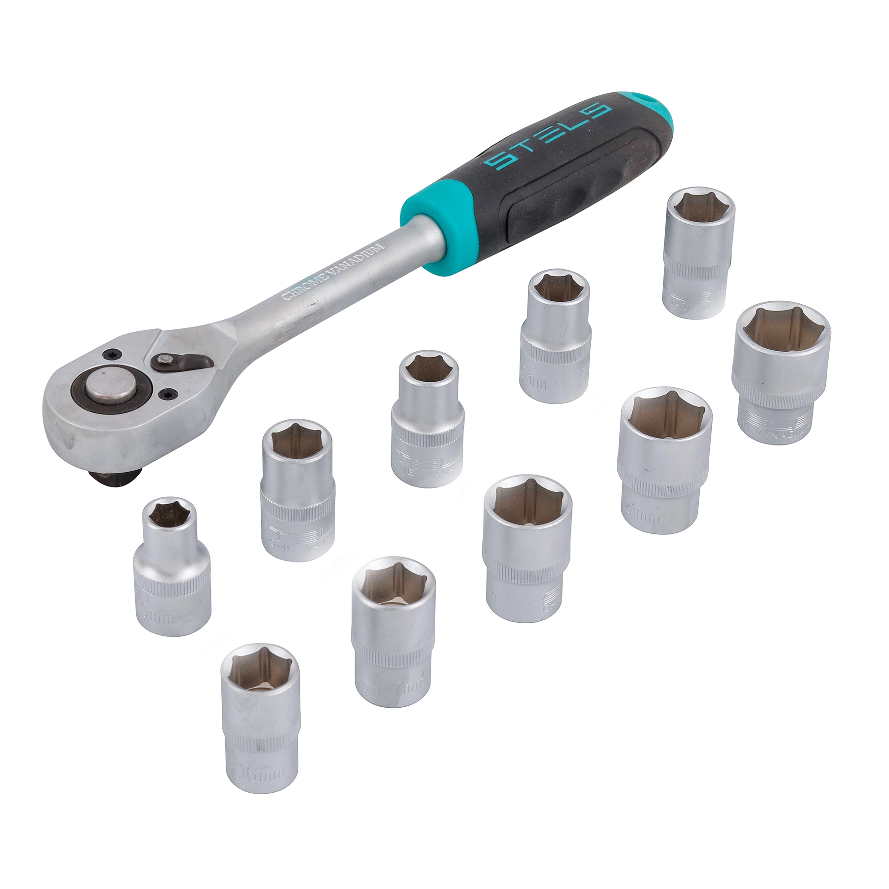 Jogo de Chave Catraca e Soquetes 10 a 22mm 1/2" 11 peças Stels