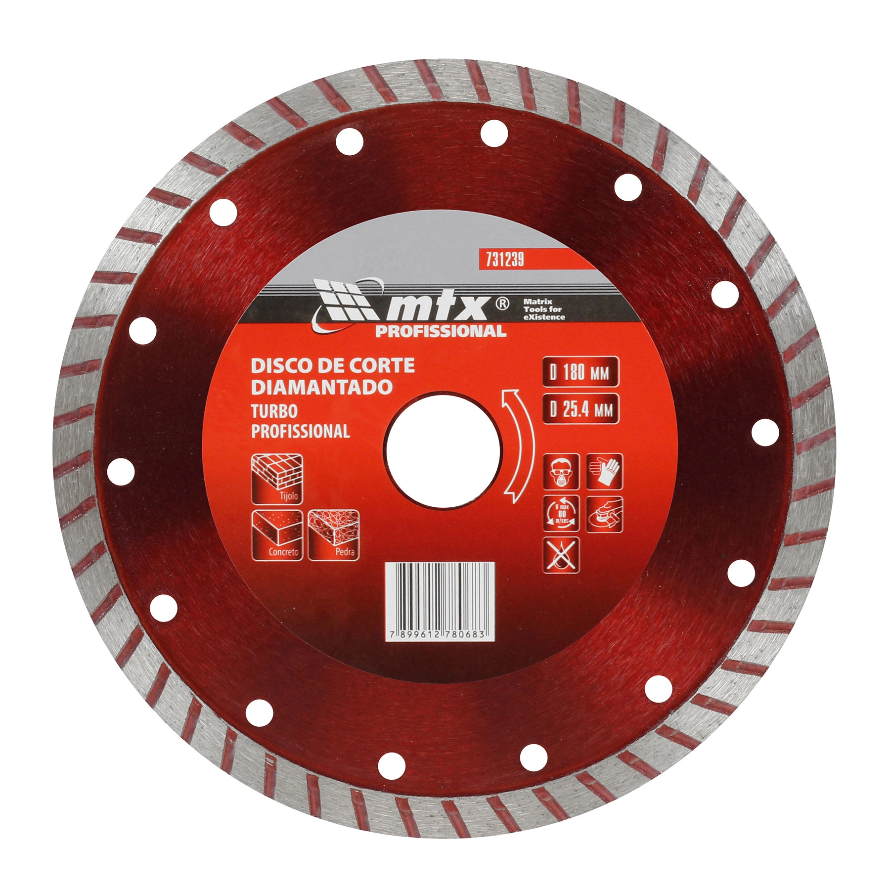 Disco de Corte Diamantado Turbo 180x25,4mm MTX