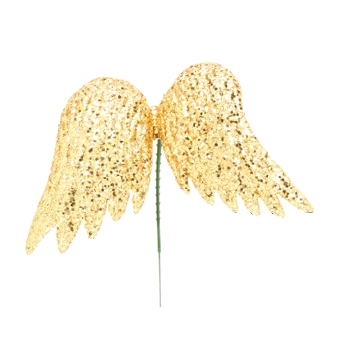 Pick Galho Curto Asa Anjo Ouro 15x17x10cm 1922552
