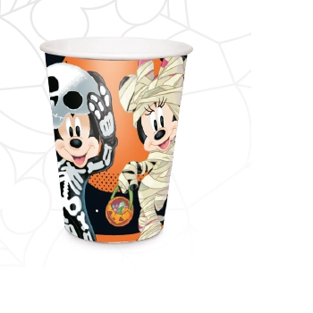 Copo Papel Happy Halloween Disney 240ml C/8