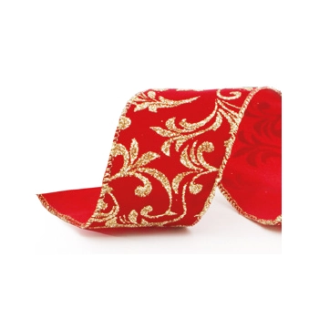 Fita Natal Arabesco Vin/our 3,8x914cm Ref.1922393