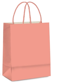 Sacola Papel 21,5x15x8 Coral Cromus