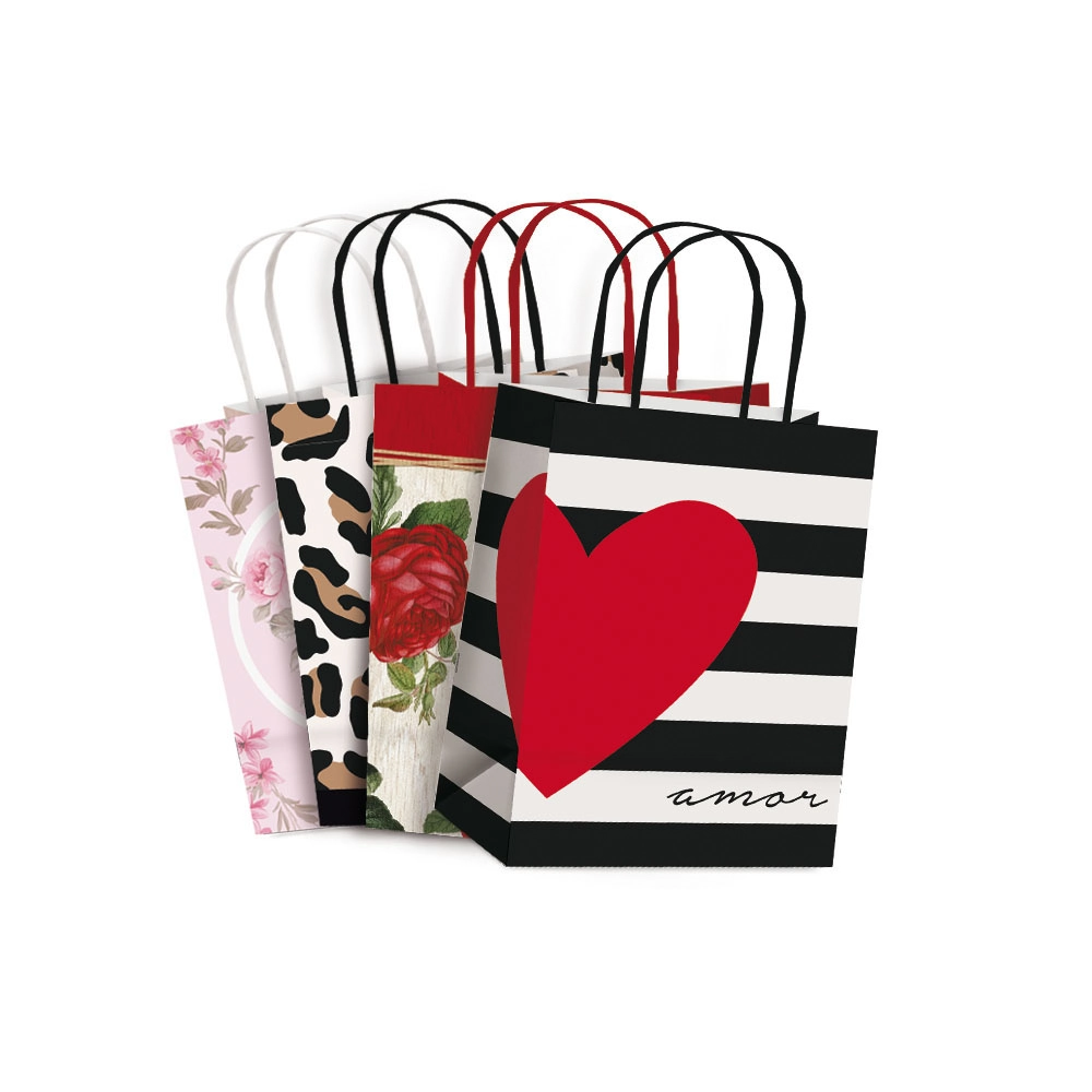Sacola Papelao Feminina Romantica Sortida Media 26x19,5x9,5cm Cromus