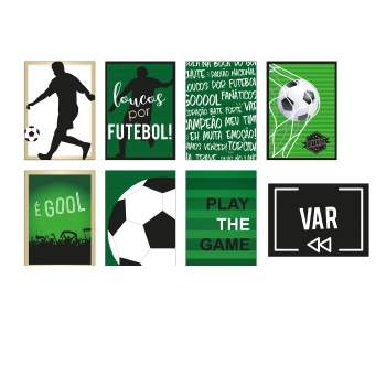 Cartaz Decorativo Futebol 25x35cm C/8