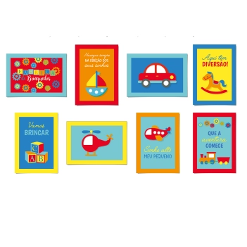 Cartaz Decorativo Fabrica De Brinquedos 25x35 C/8