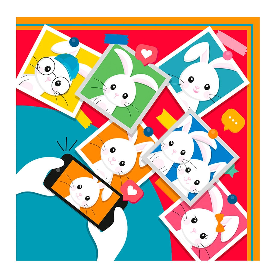 Saco Express Mural De Pascoa 35x35 Pt C/25 Un