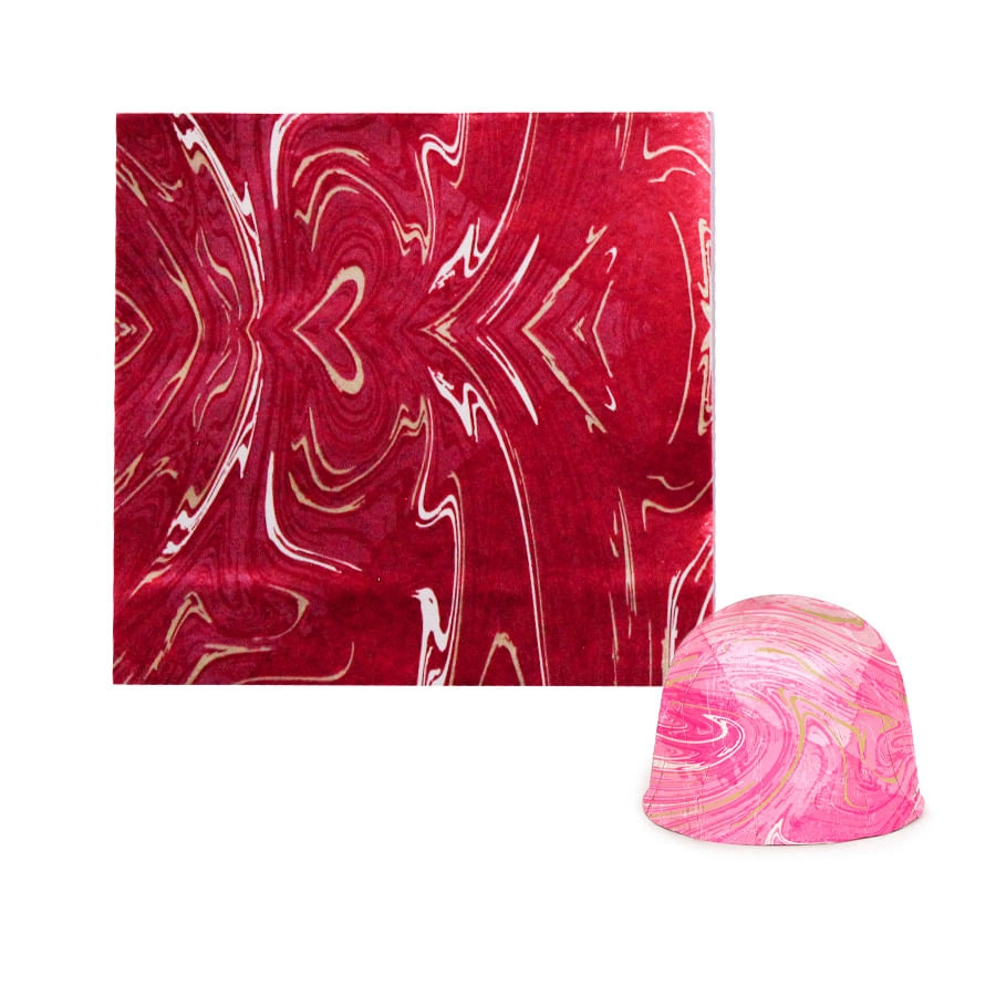 Folha Chumbo Marmorizado Rosa 10x9,7 Pt C/300 Un