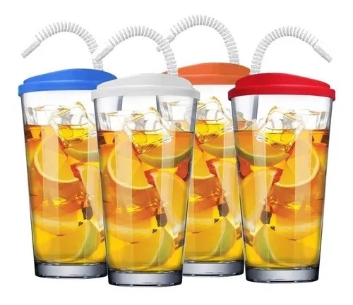 Copo Ruvolo C/canudo 400ml Sortido