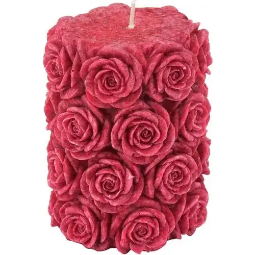 Enjoy Candles Vela 10cm Cera Vermelho Rosas .