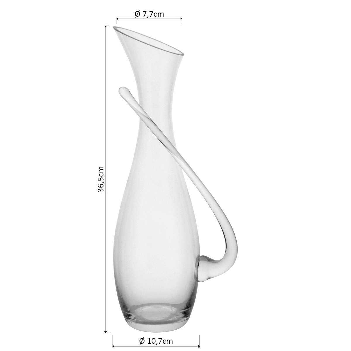 Vinho Vidro Transparente 1,2L Decanter 37X15X11Cm