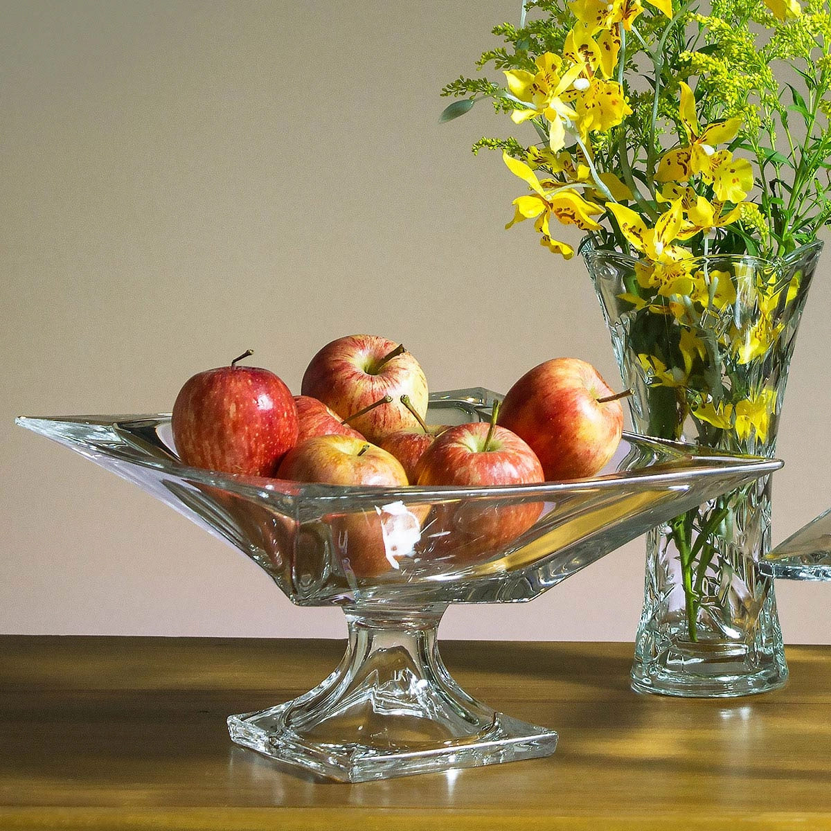 Centro Mesa Cristal Quadron Eco Transp15x28x28cm 18441 Gs