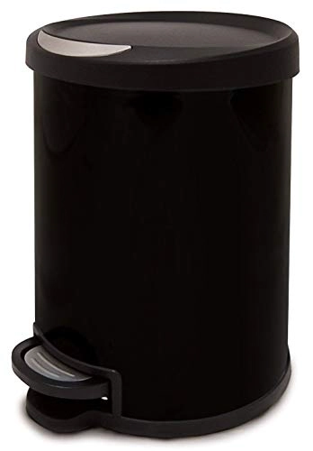 Lixeira Week Yoi 5l Round Preta C/pedal