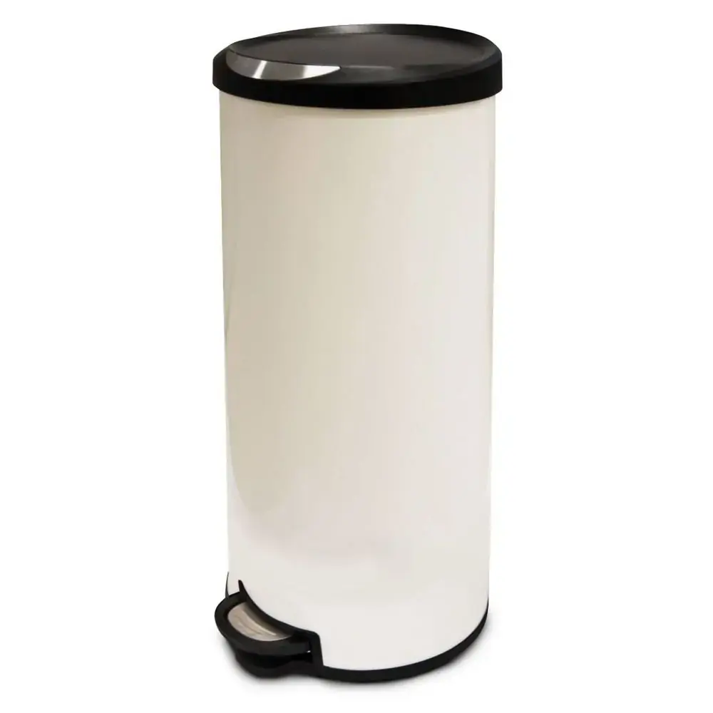 Lixeira Week Yoi 30l Round Branca C/pedal