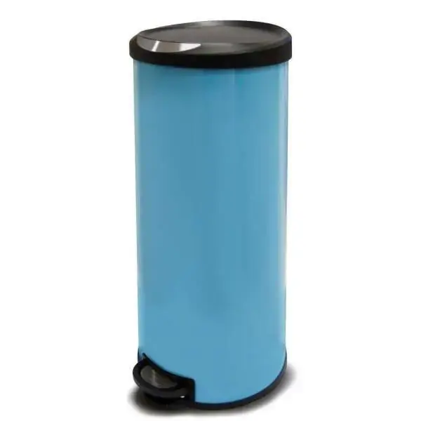 Yoi Week Lixeira C_pedal Round Azul 30l