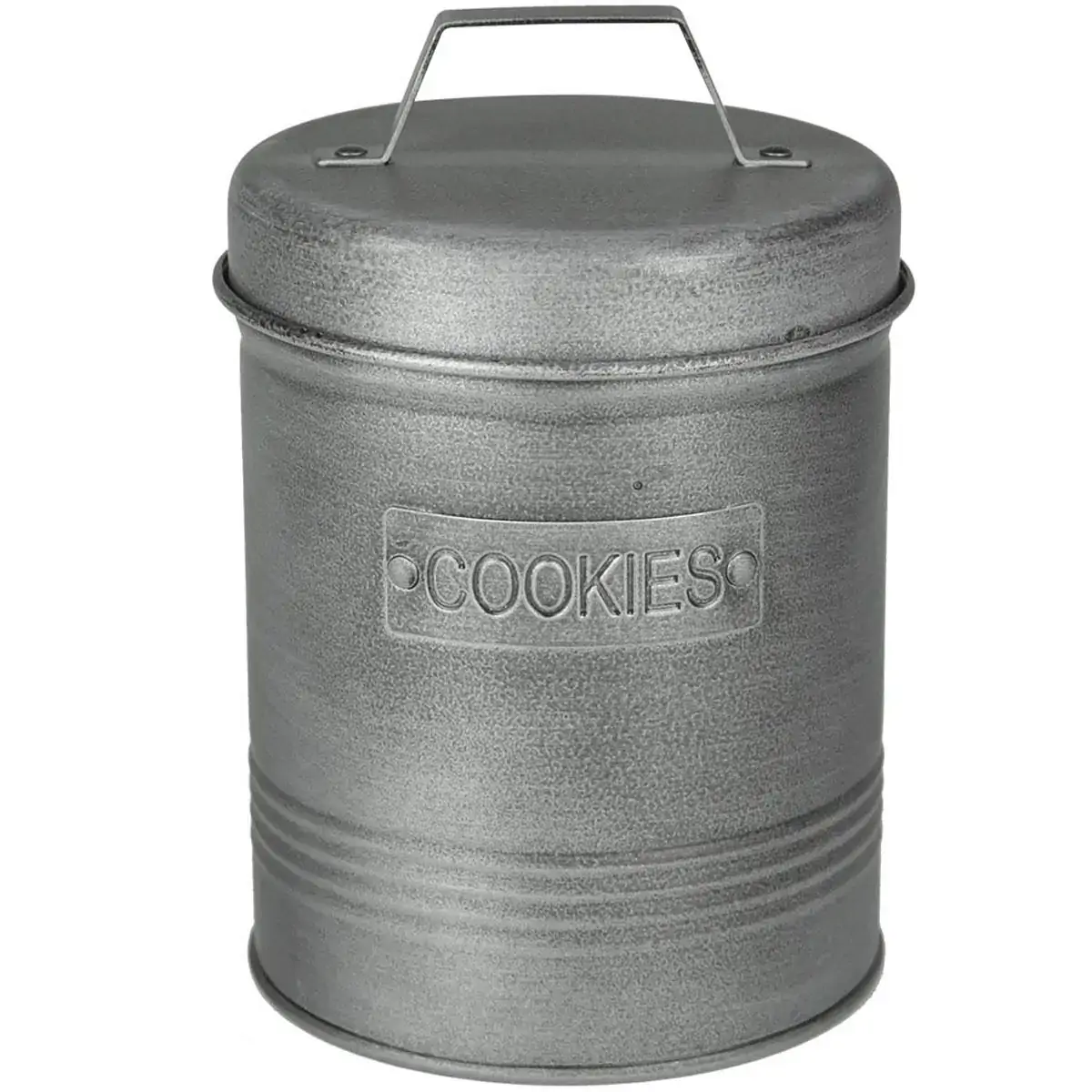 Pote para Biscoitos 1,50L Lata Cookies Porta Condimentos em Aço Soho Yoi Grafite