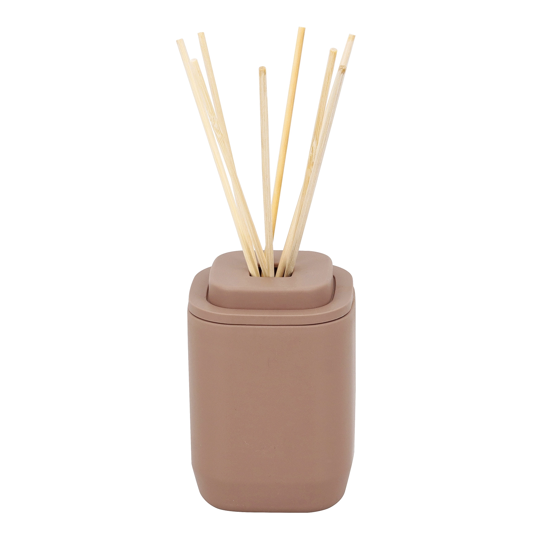 Porta Aromatizador de Ambiente para Banheiro 380mL Plástico Marrom Amêndoa Aura OU