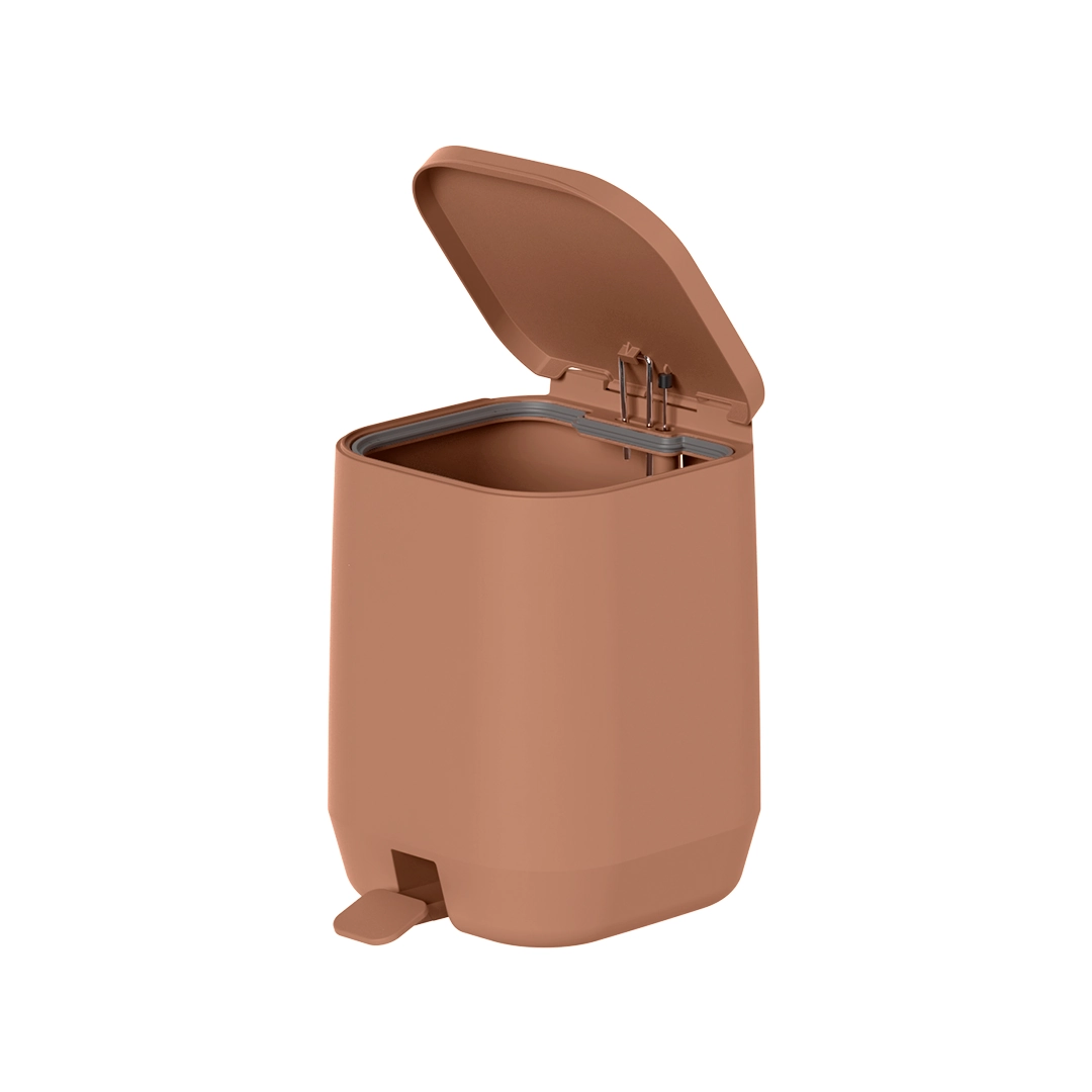 Lixeira Pedal Aura Amendoa 6l Lx400mraf Martiplast