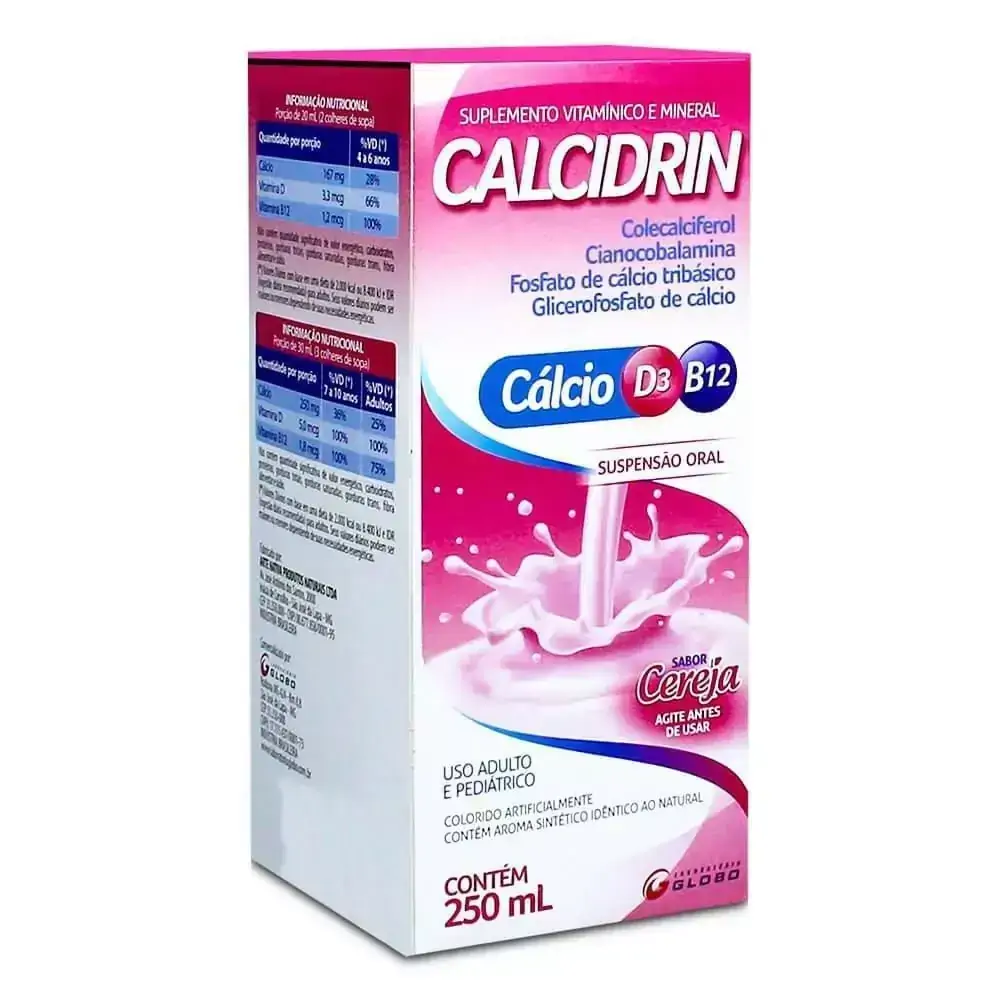 CALCIDRIN SUS 250 ML VITAMINA+CALCIO GLOBO