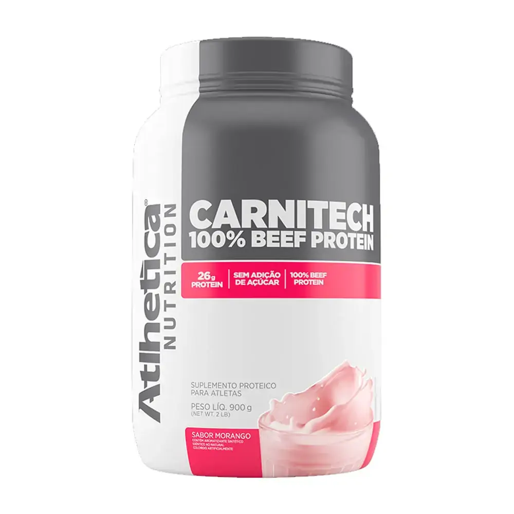 Esportivo Atlhetica Evolution 100 Beef Protein Carnitech Pote Pó 900 Gramas