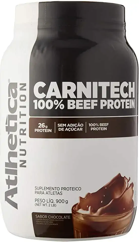 Esportivo Atlhetica Evolution 100 Beef Protein Carnitech Pote Pó 900 Gramas