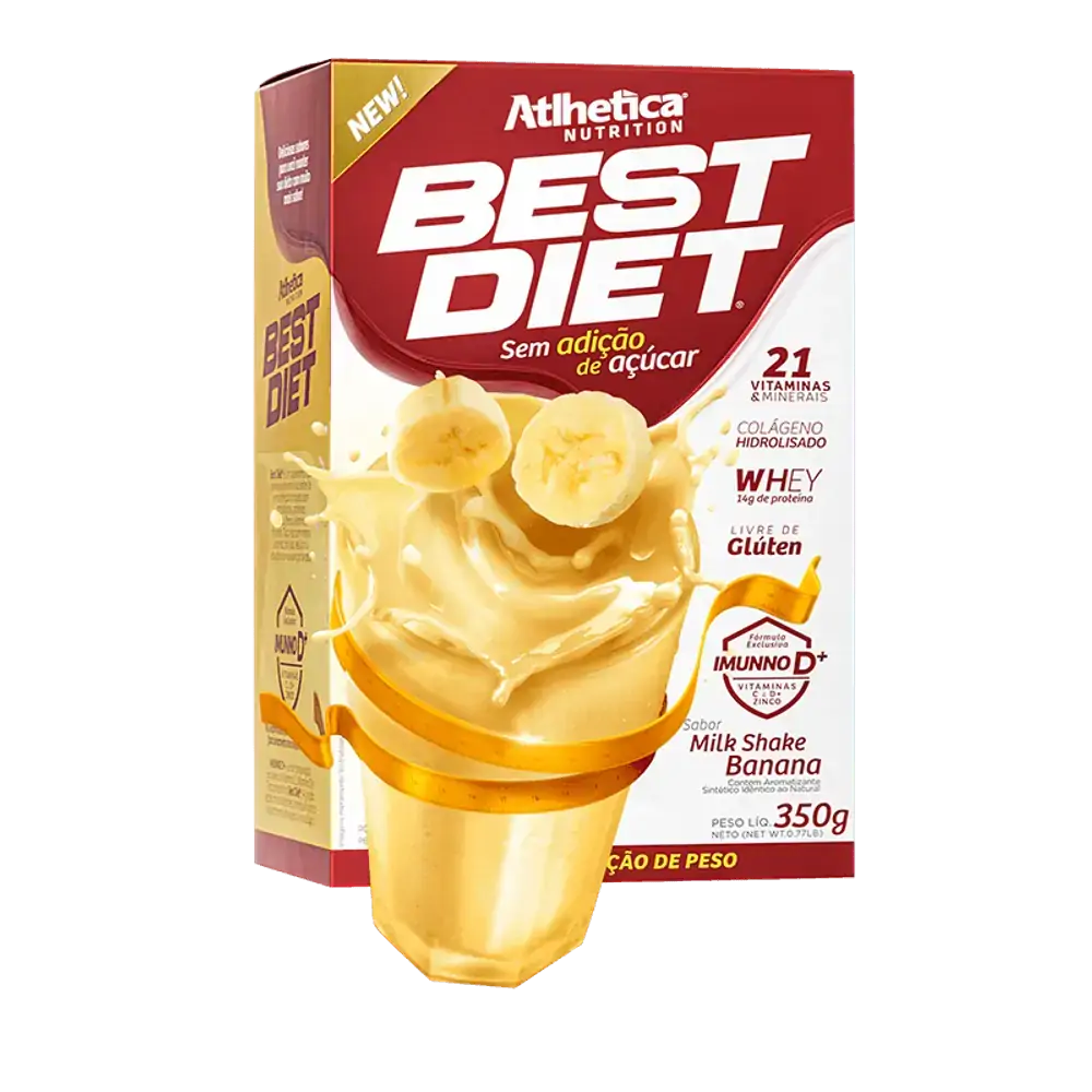 Best Diet Milk Shake Banana 350g - Atlhetica