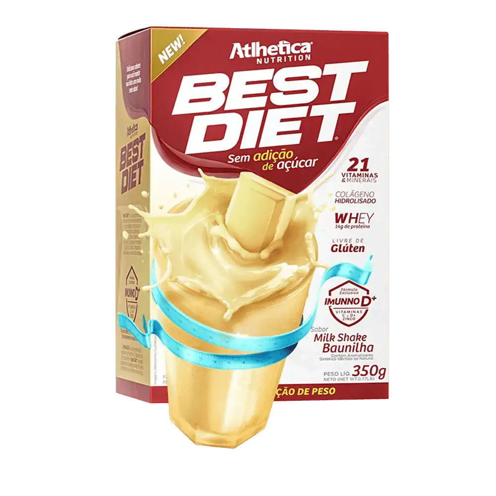 Best Diet Milk Shake Baunilha 350g - Atlhetica