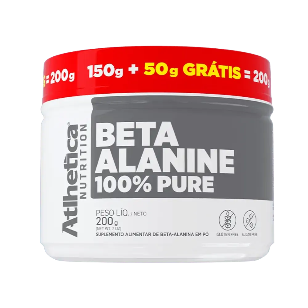 Beta Alanine 100% Pure 150g + 50g Grátis - Natural - Beta Alanine 100% Pure 200g (150g + 50g Gratis)
