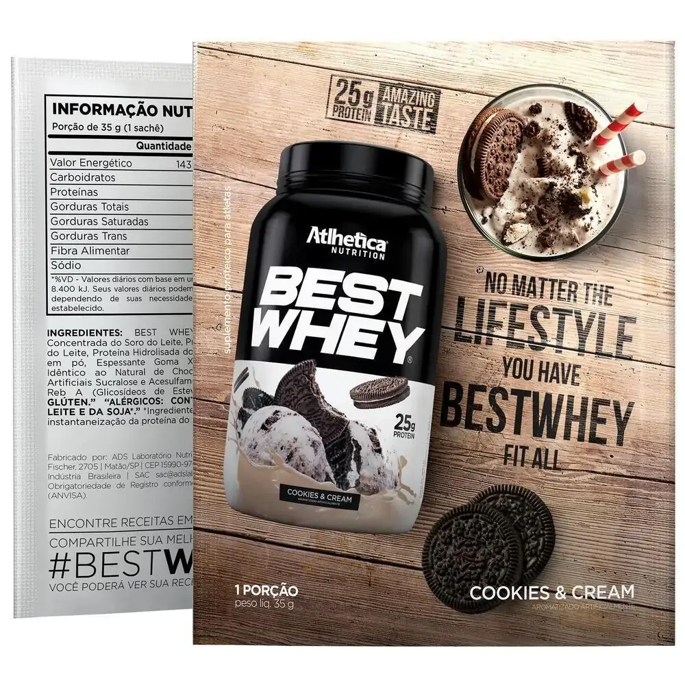 Best Whey Sachê Cookies & Cream - NATURAL - cookies