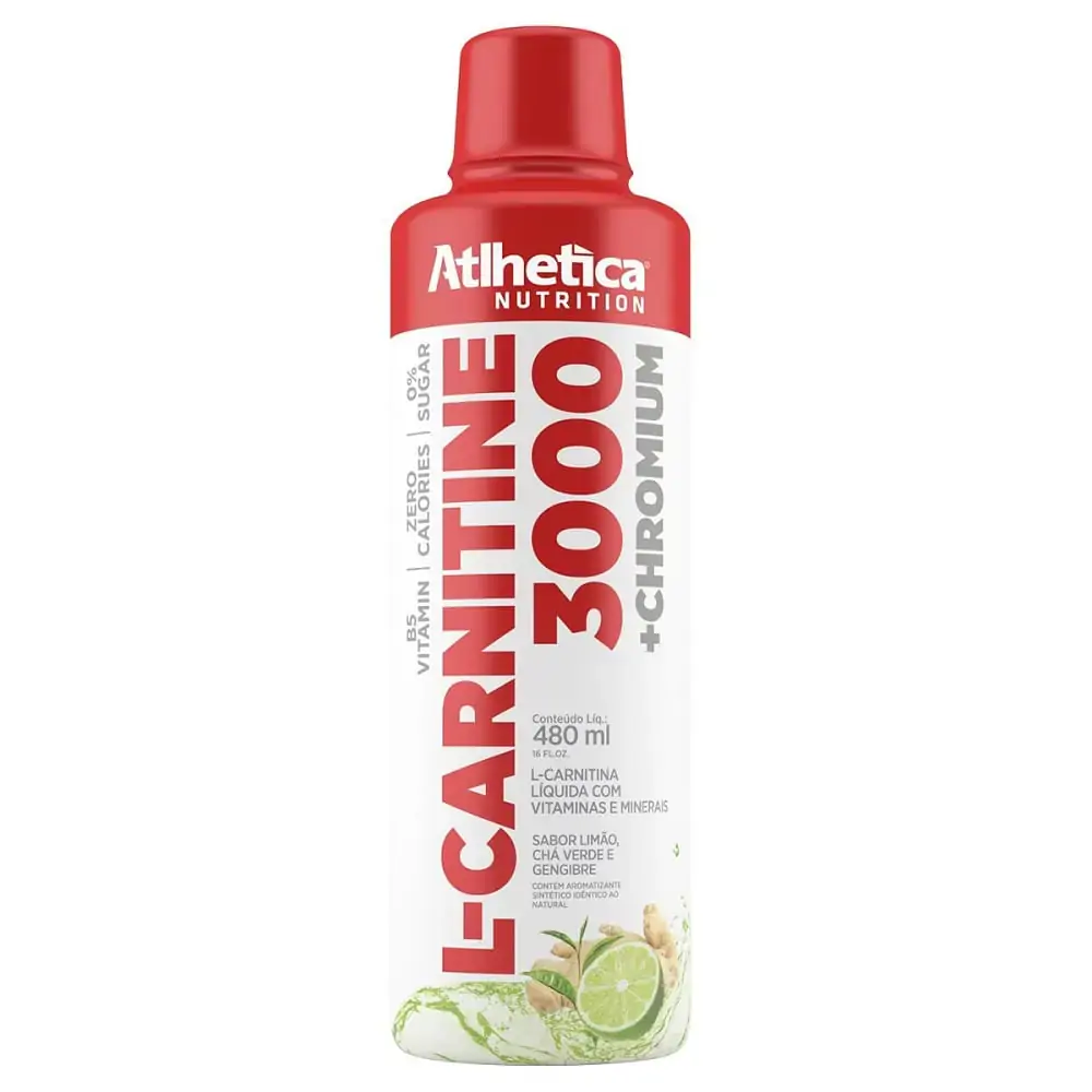 L-Carnitine 3000 960ml - Atlhetica Sabor:Limao, Chá Verde e Gengibre