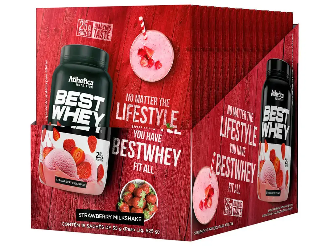 Best Whey Strawberry Milk Shake Sache 35g