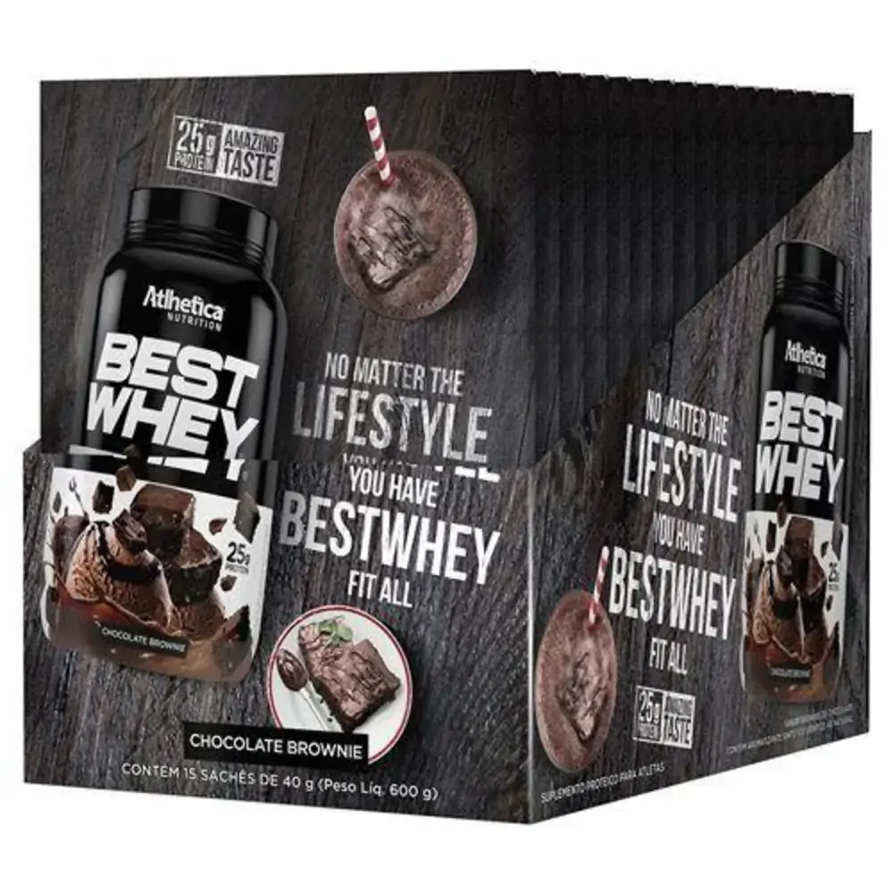 Best Whey Display C/15 Sach De 40g Brownie Chocolate