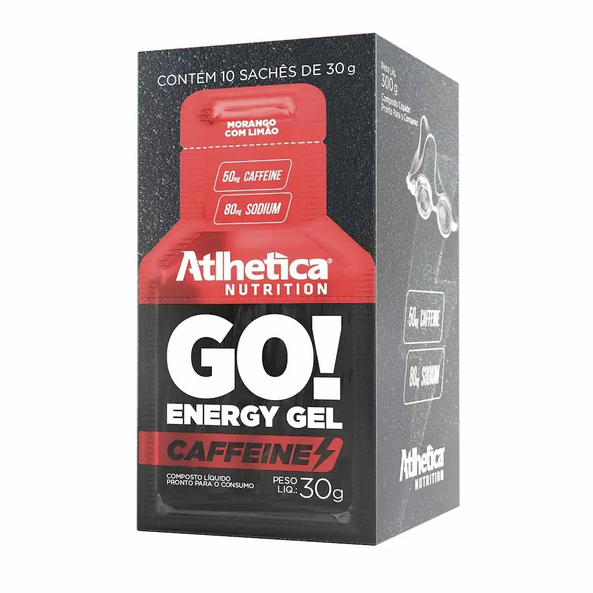 Go Energy Gel Caffeine Morango C/limao C/10 Sache 300g