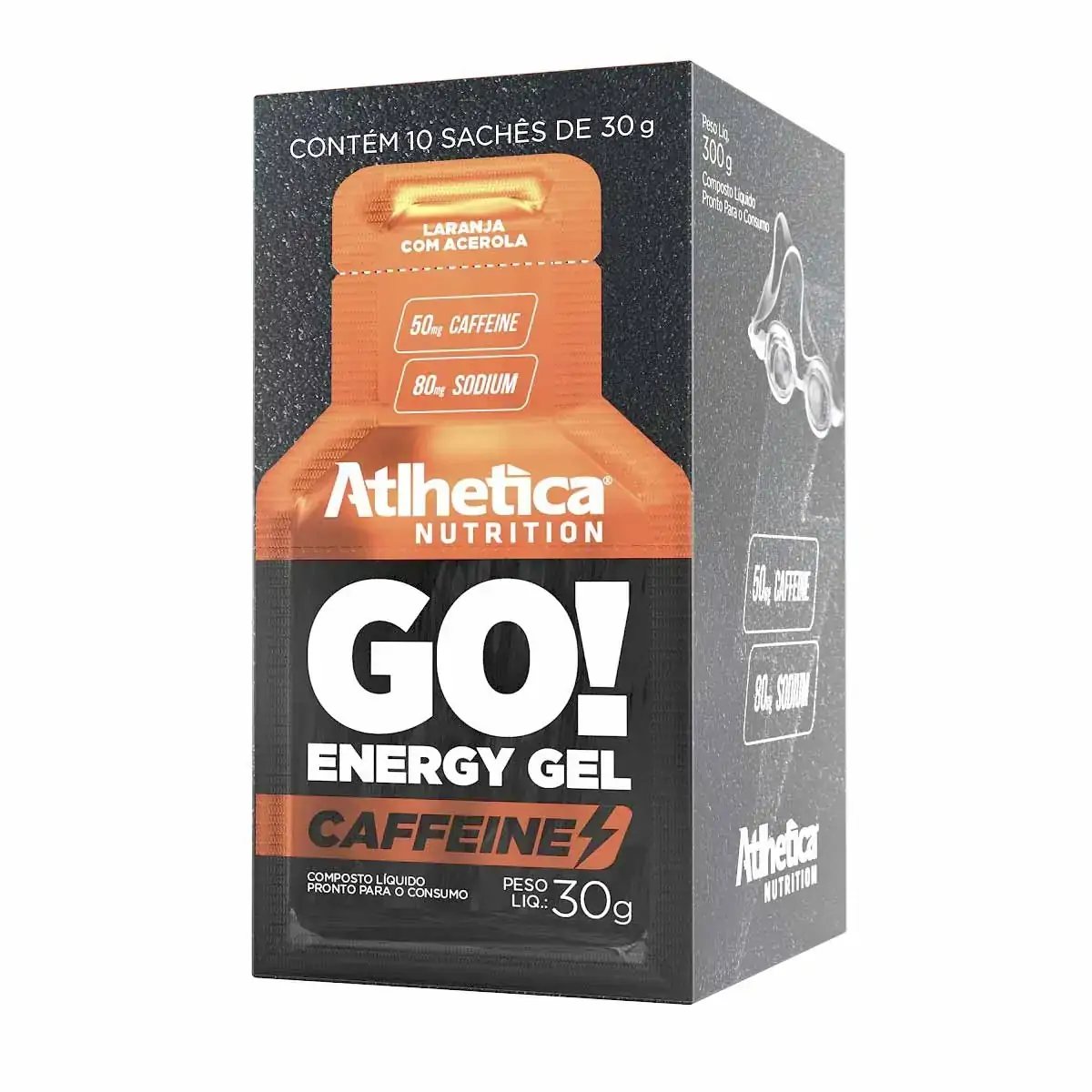 Go Energy Gel Caffeine Laranja C/ Acerola C/10 Sache 300g