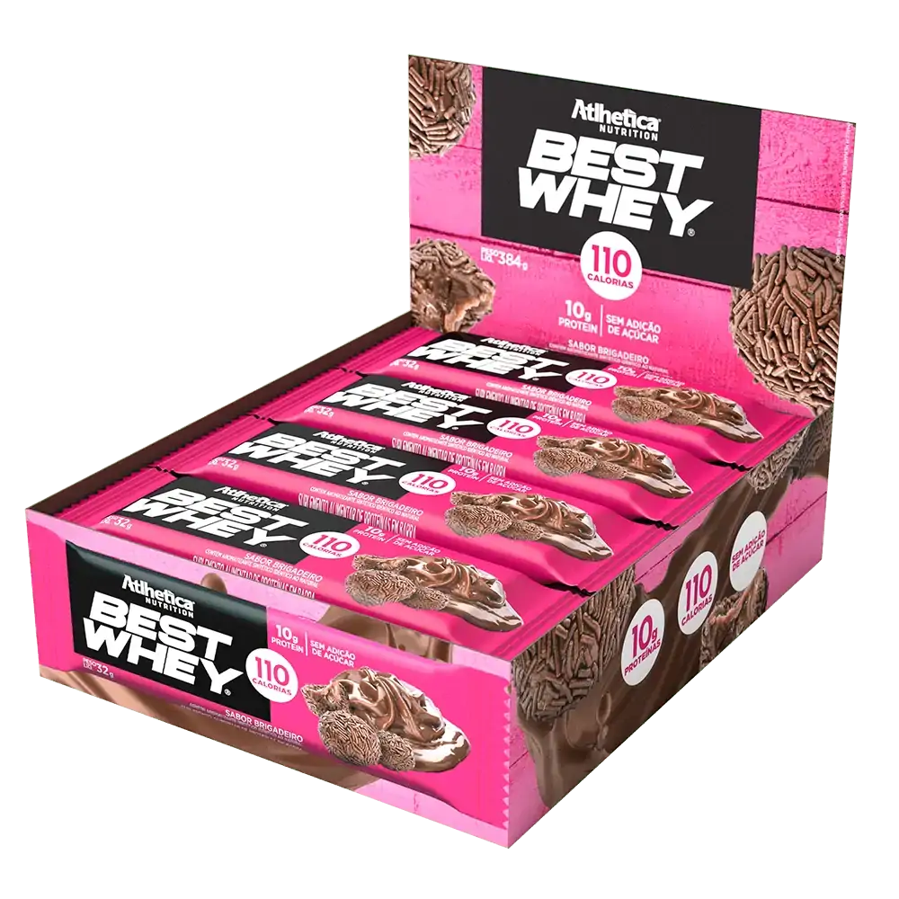 Best Whey Barra Brigadeiro Display Com 12UN ATLHETICA 32G
