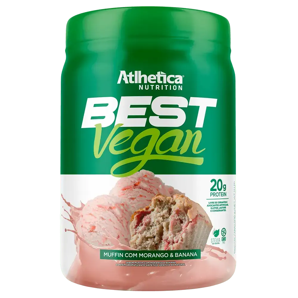Best Vegan Muffin com Morango e Banana 500G ATLHETICA