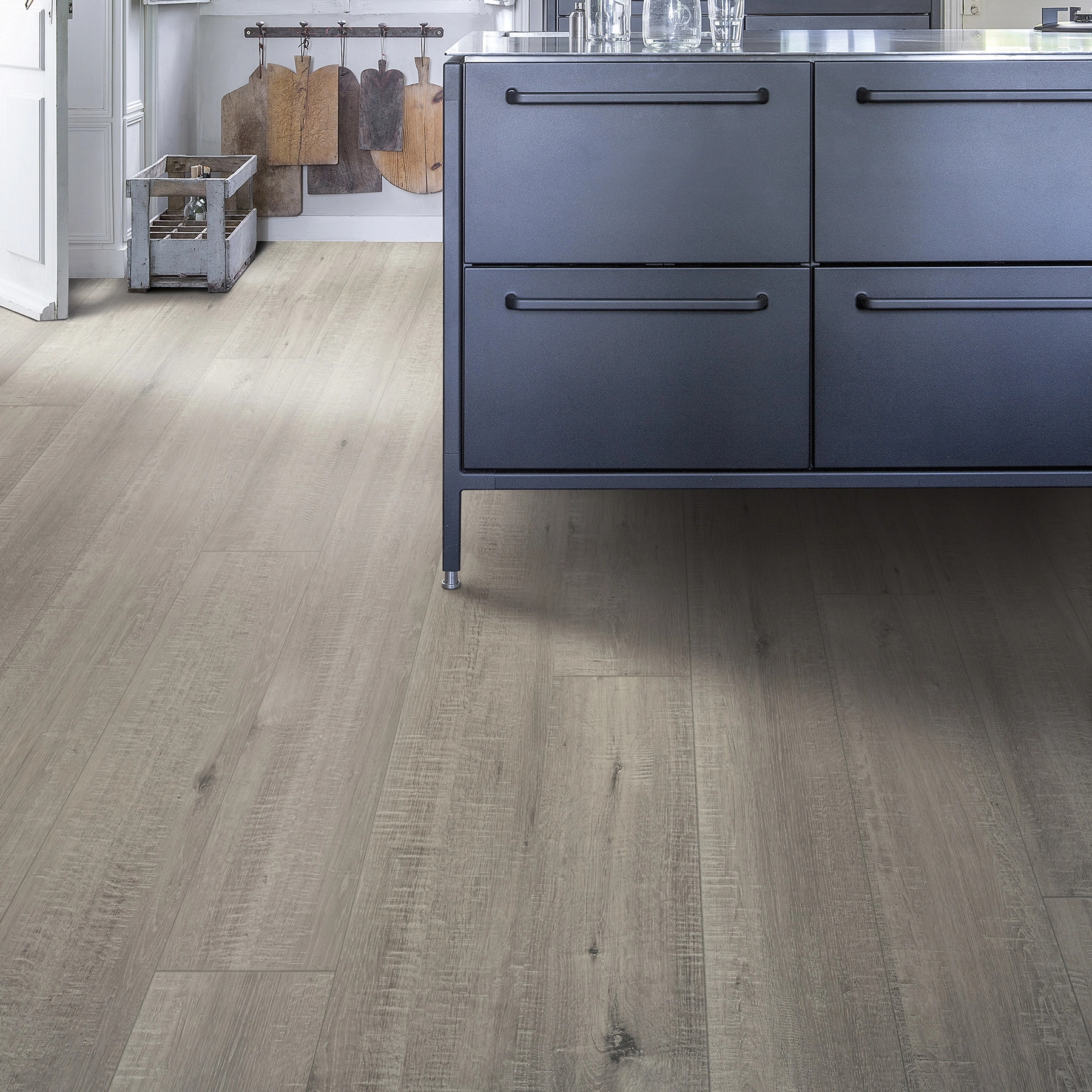 Piso Laminado Click Eligna Wide Carvalho Acinzentado 138x19cm m² Quick Step