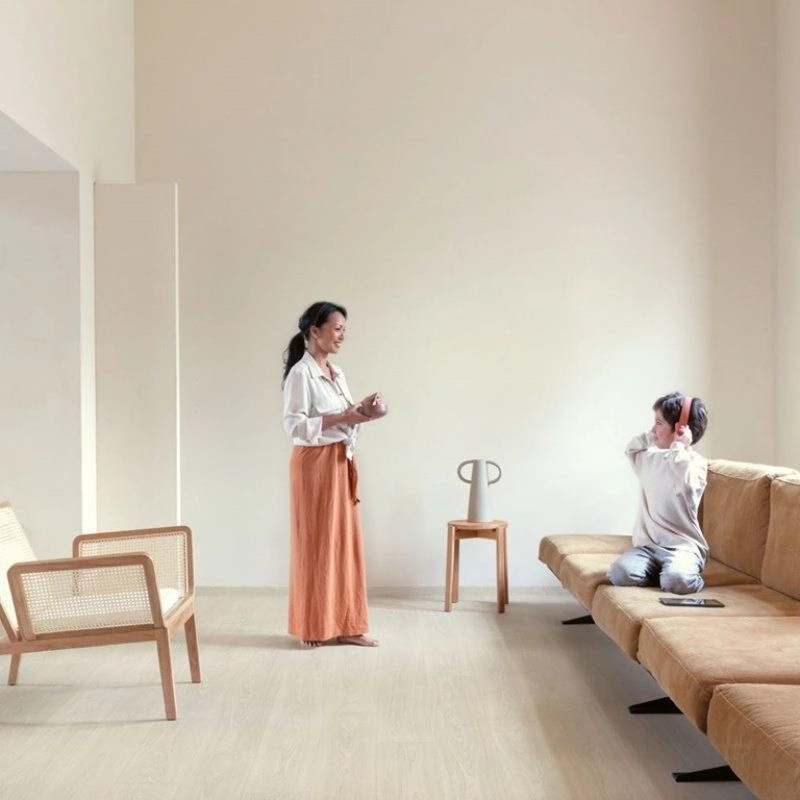 Piso Laminado Quick Step Smart Carvalho Neblina Cinza Qssm5795 Cx 2,51m²