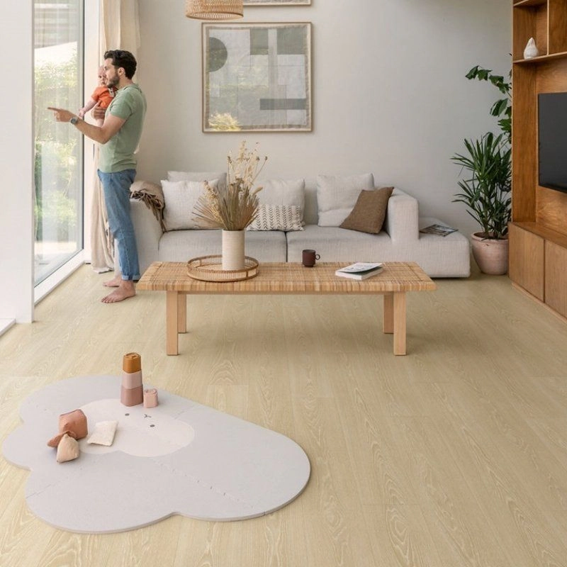 Piso Laminado Quick Step Smart Carvalho Congelado Bege Qssm5799 Cx 2,51m²