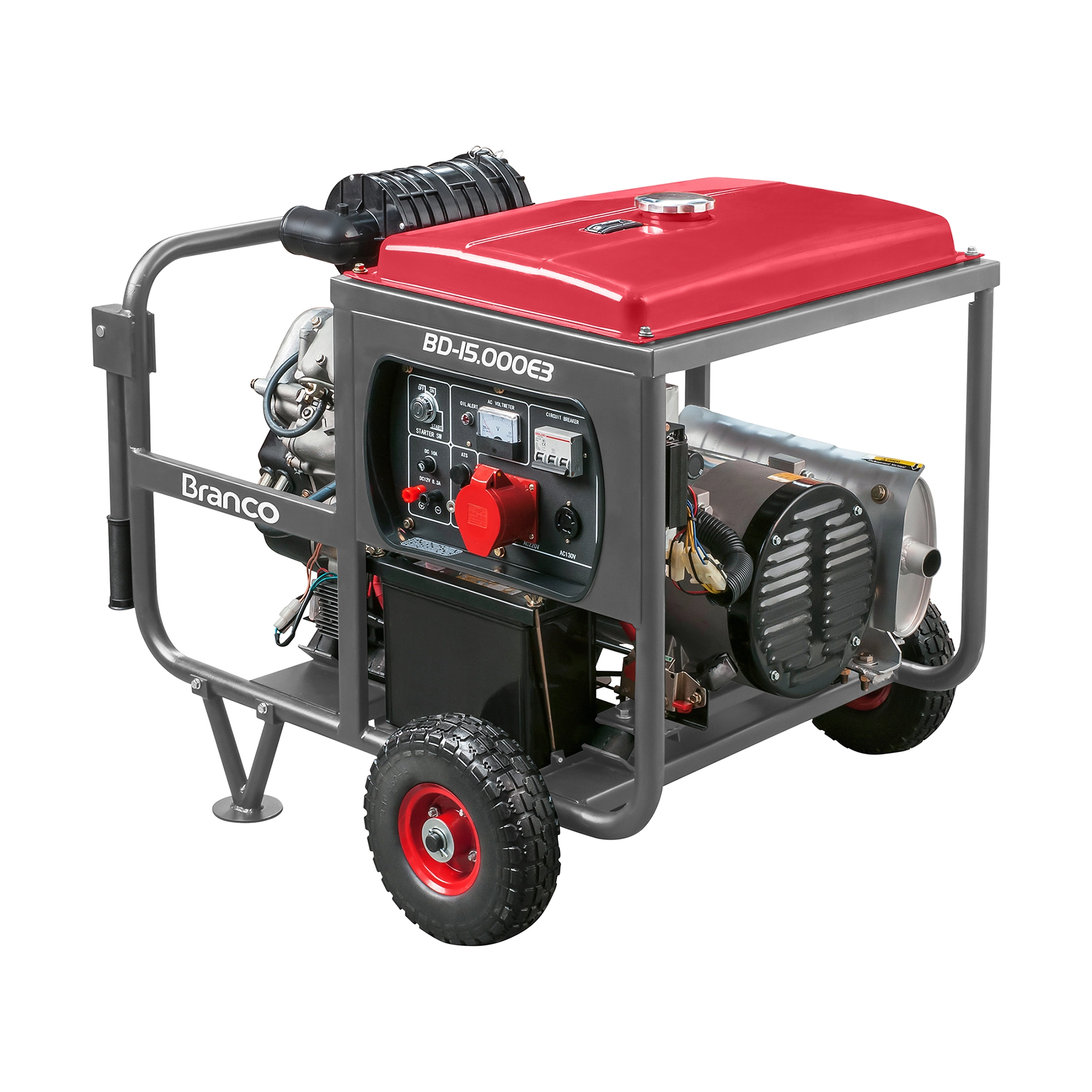 Gerador de Energia a Diesel Aberto 14 Kva 220V com AVR BD-15000 E3 G2 Branco