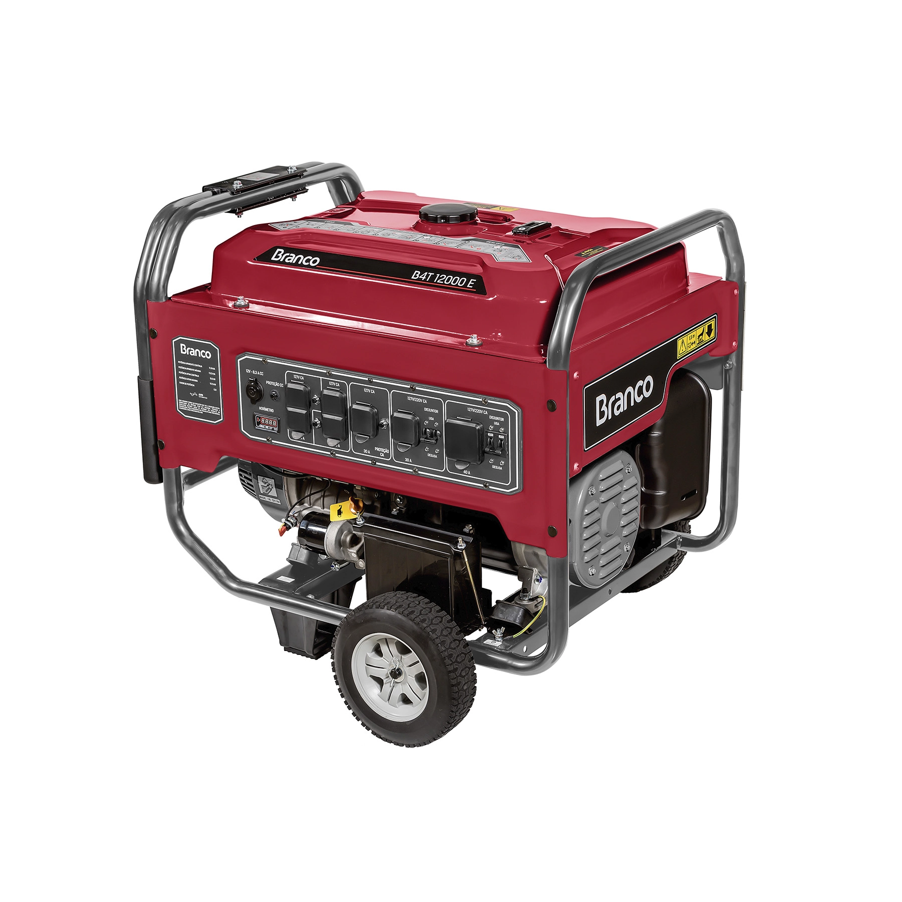 Gerador de Energia a Gasolina Aberto 13,3 Kva 380V (440V) B4T-12000 E3 380v Branco