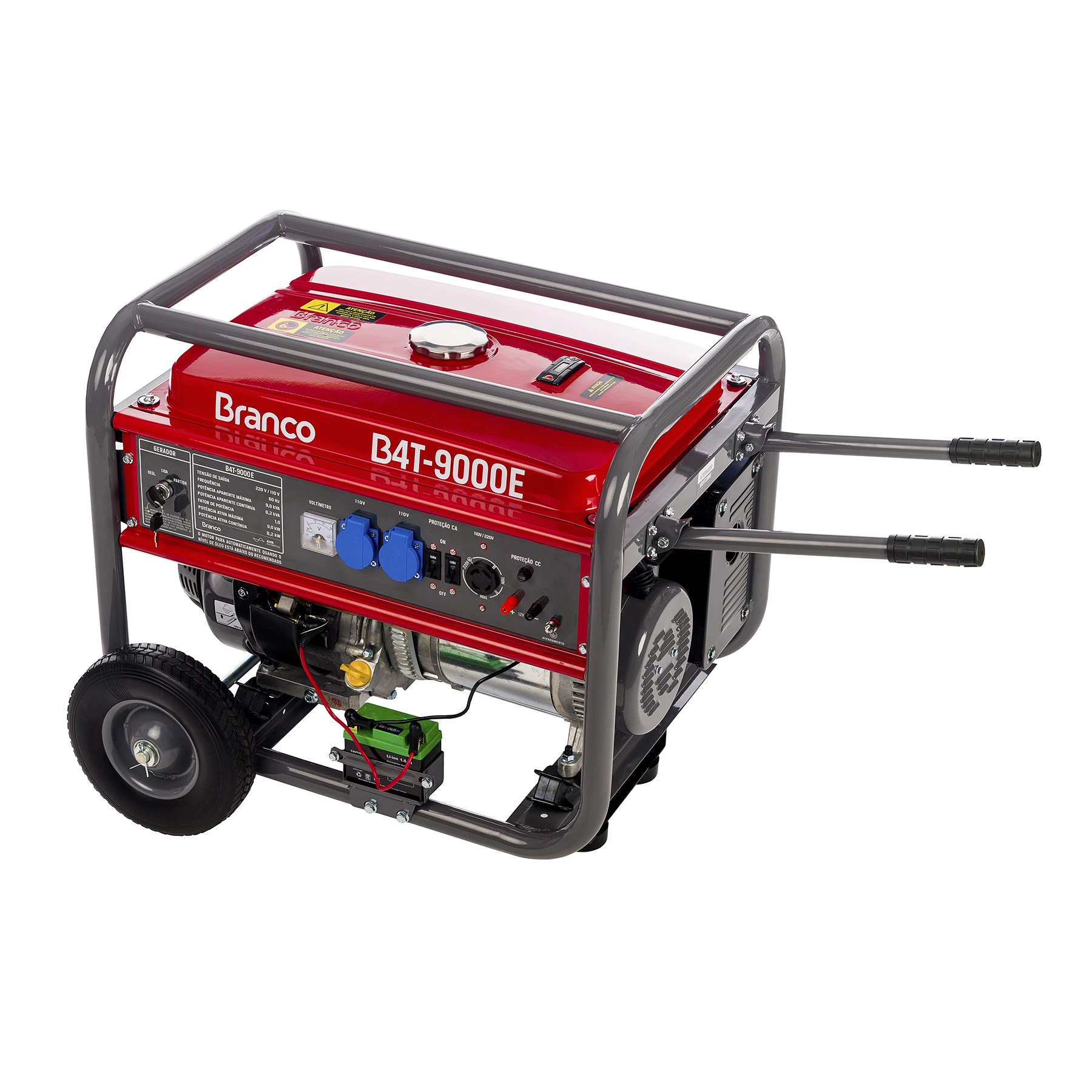 Gerador de Energia a Gasolina Aberto 8,2 Kva Bivolt B4T-9000E Branco