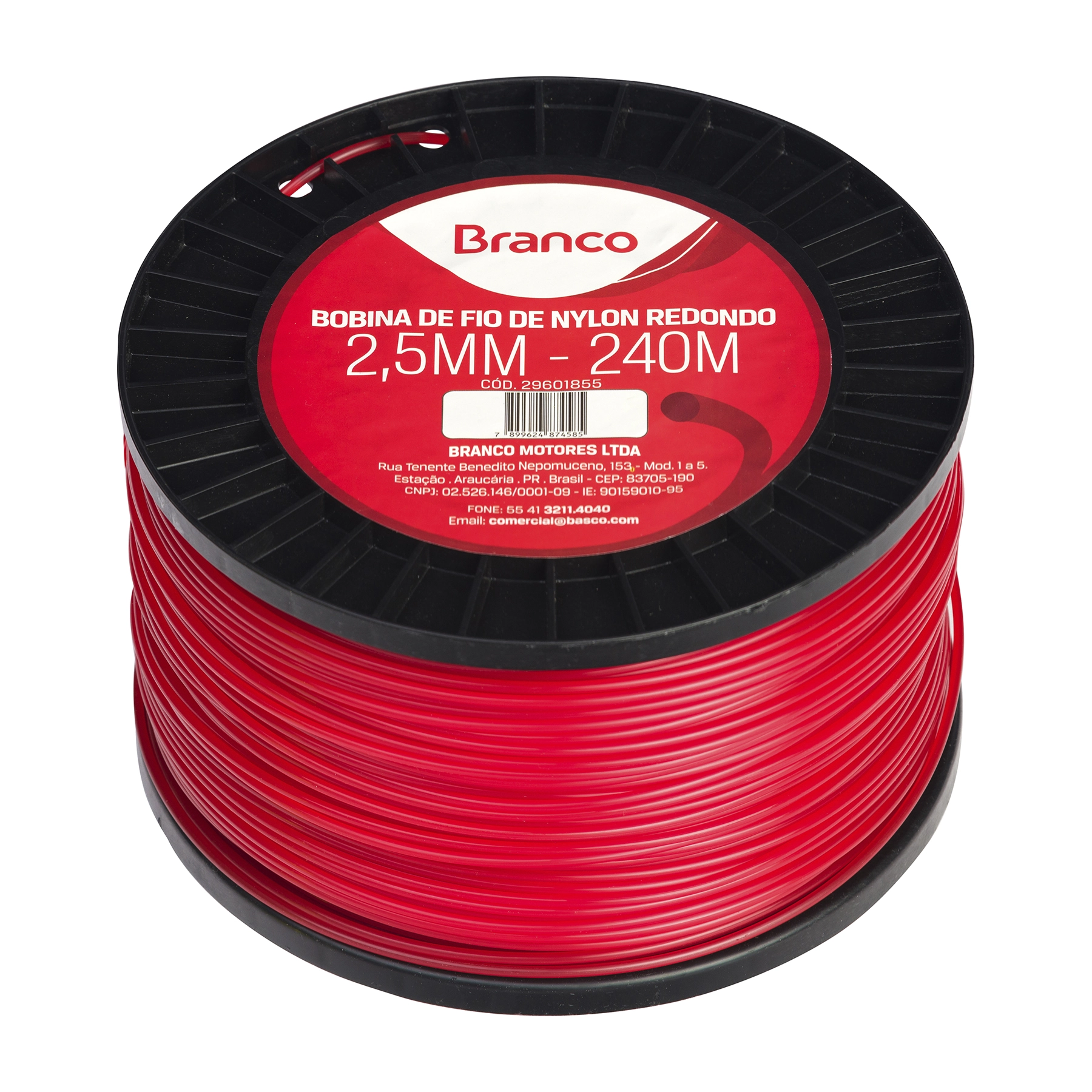 Carretel de Fio de Nylon de 2,5 mmx240m Branco
