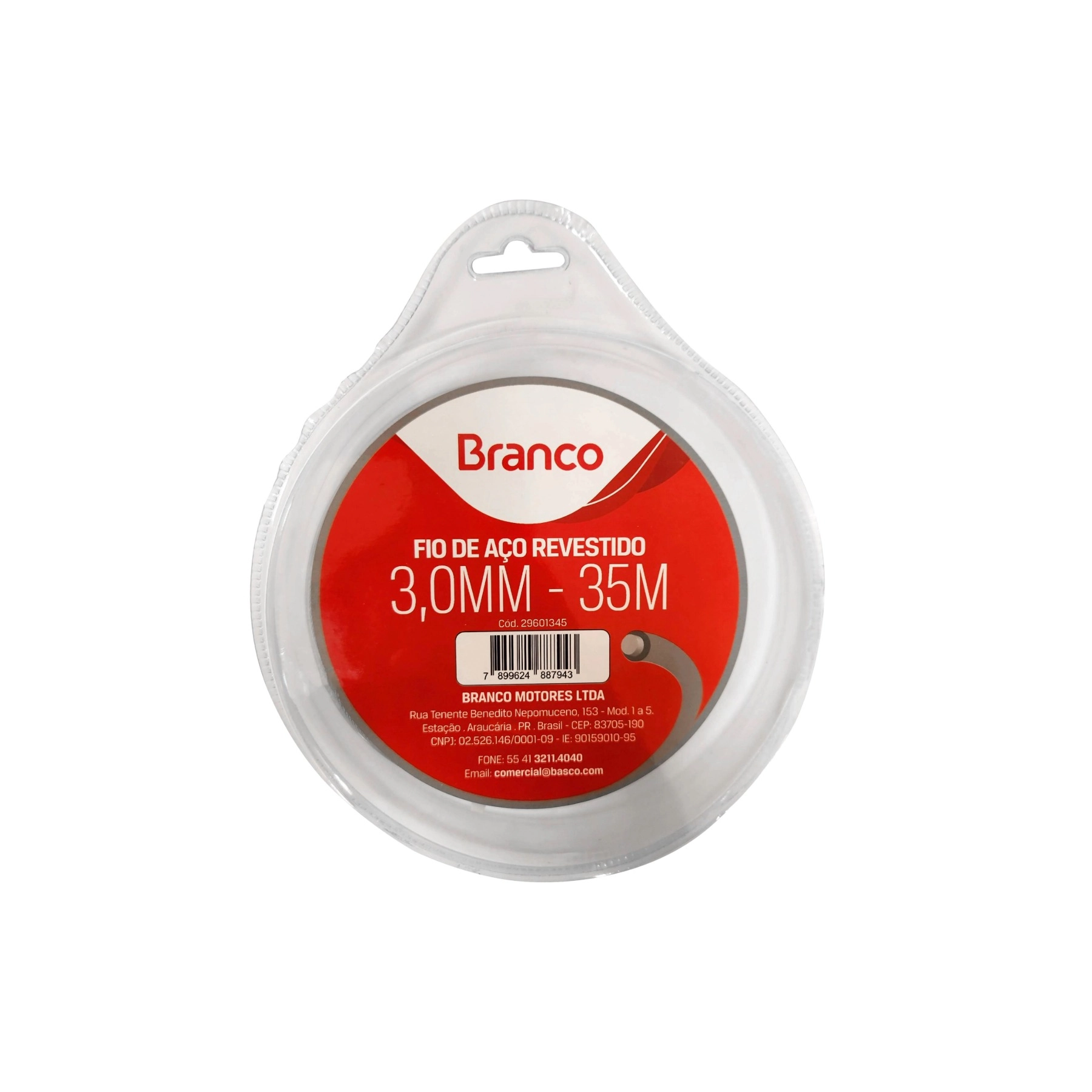 Fios de Aço Revestido 3,0mm 35m Branco